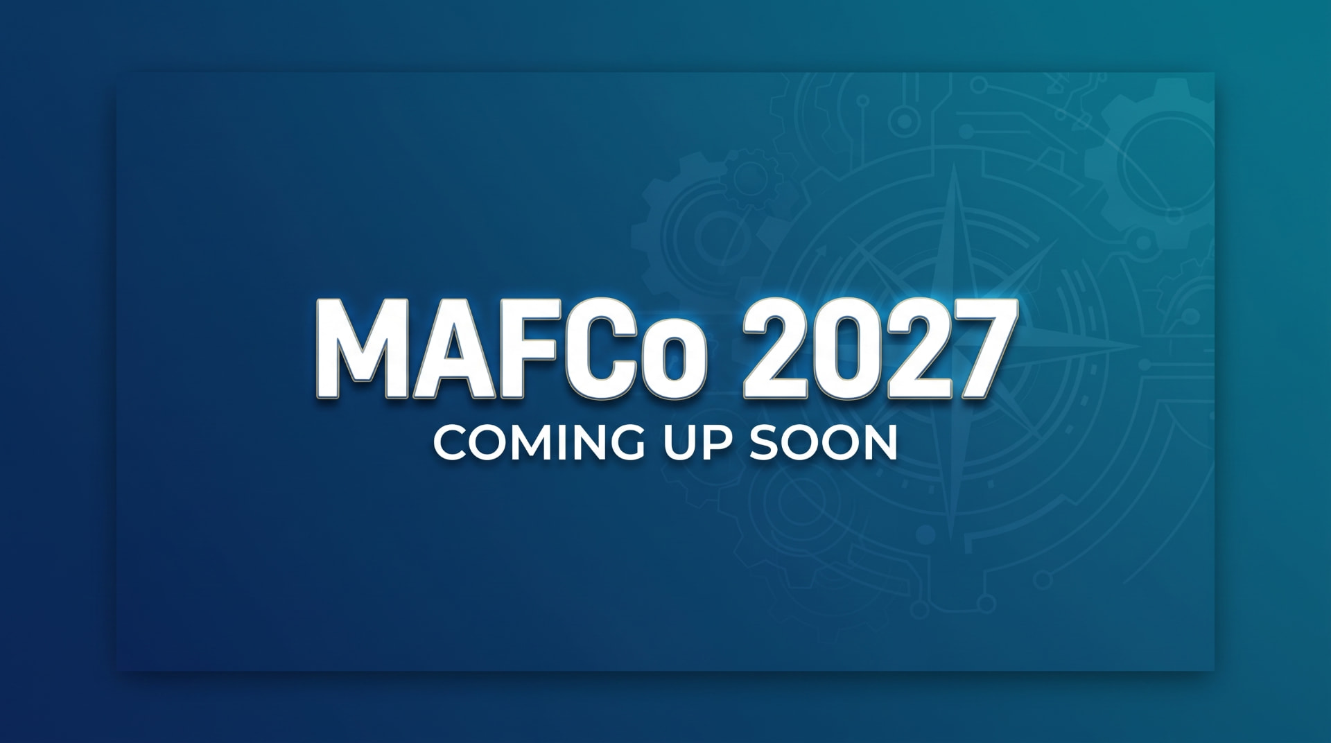 MAFCO 2027 announcement flyer — coming up soon